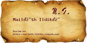 Mailáth Ildikó névjegykártya
